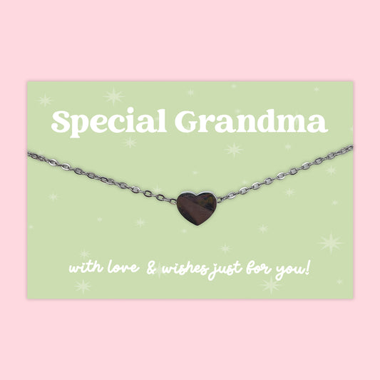 Special Grandma - Heart Charm Necklace - J020N