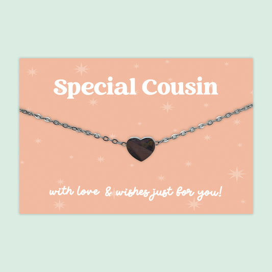 Special Cousin - Heart Charm Necklace - J023N