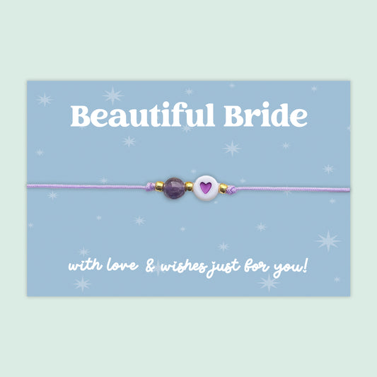 Beautiful Bride - Heart Adjustable Friendship Bracelet - J035FB
