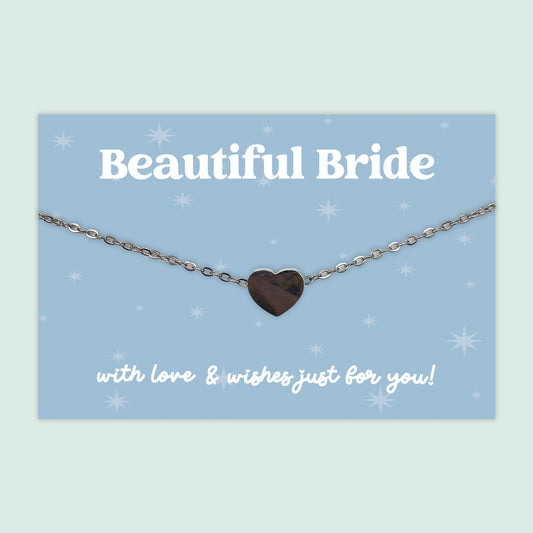 Beautiful Bride - Heart Charm Necklace - J035N