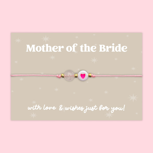 Mother of the Bride - Heart Adjustable Friendship Bracelet - J037FB