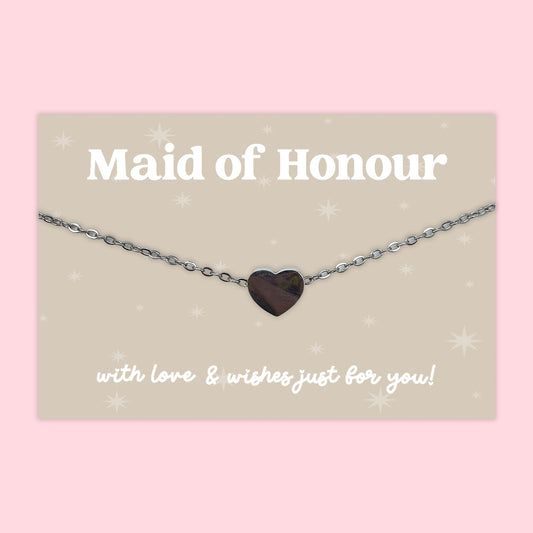 Maid of Honour - Heart Charm Necklace - J040N