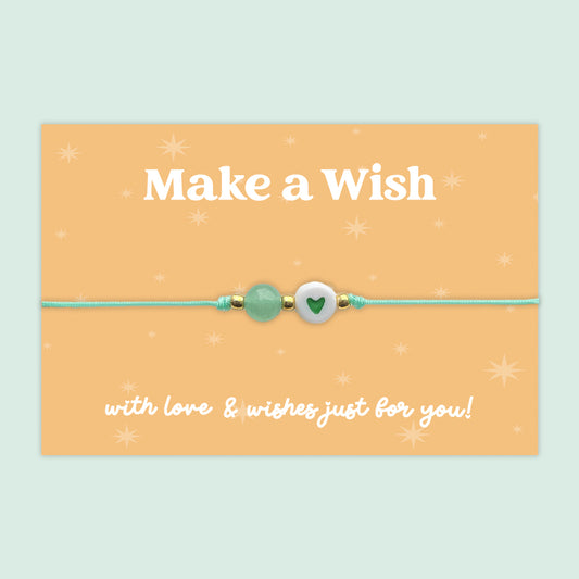 Make a Wish - Heart Adjustable Friendship Bracelet - J041FB