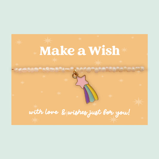 Little Wishes® “Make a Wish” Pearl Seed Bead Bracelet | J041/LW021