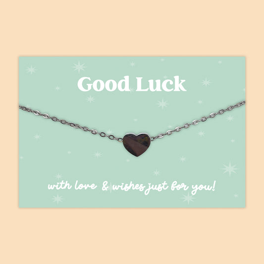 Good Luck - Heart Charm Necklace - J044N