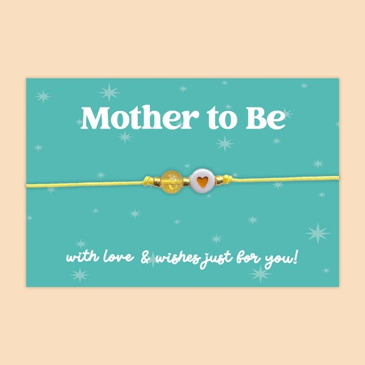 Mother to Be - Heart Adjustable Friendship Bracelet - J046FB