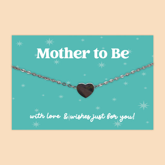 Mother to Be - Heart Charm Necklace - J046N