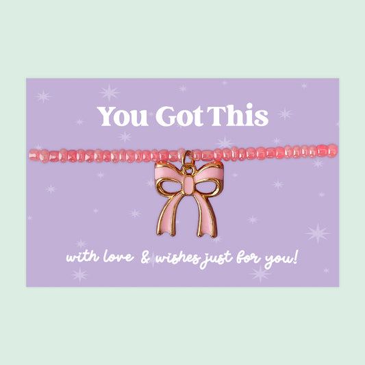 Little Wishes® “You Got This” Purple Seed Bead Bracelet | J047/LW015