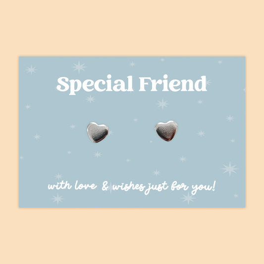 Special Friend - Heart Stud Earrings - J052E