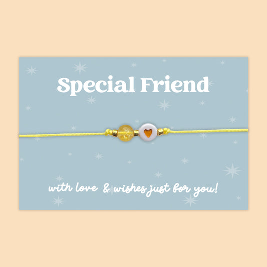 Special Friend - Heart Adjustable Friendship Bracelet - J052FB