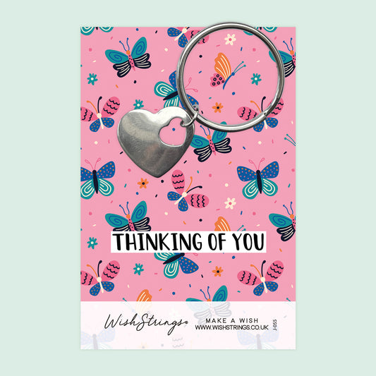 THINKING OF YOU - Heart Keyring - J055-KR