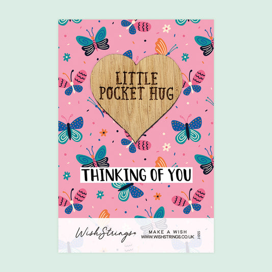 Thinking of You - Oak Pocket Hug Token | J055