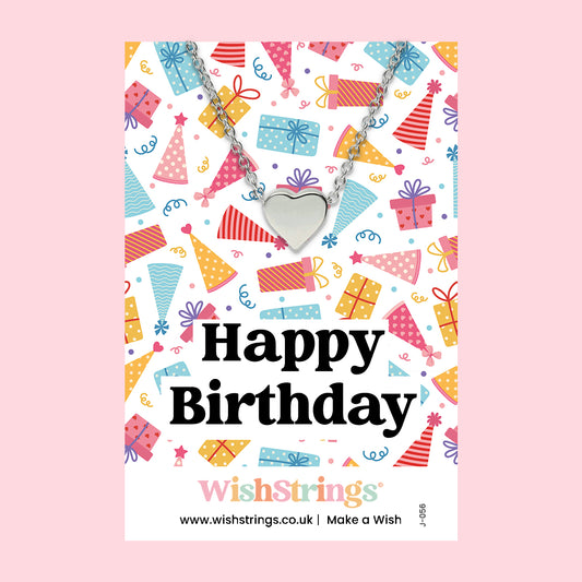 HAPPY BIRTHDAY - Heart Necklace - J056