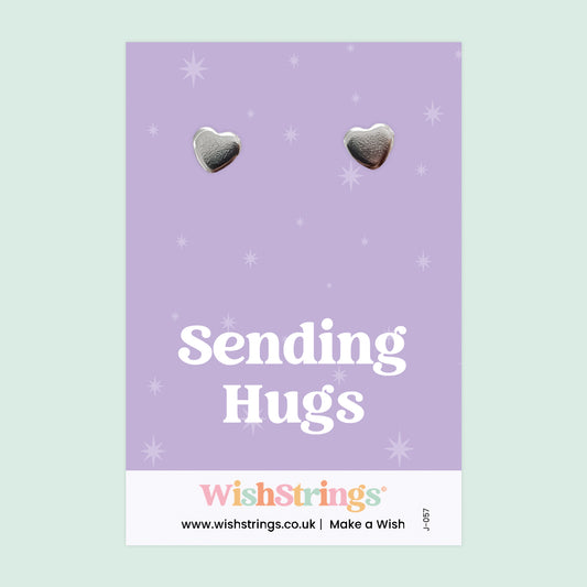 SENDING HUGS - Heart Stud Earrings | J057