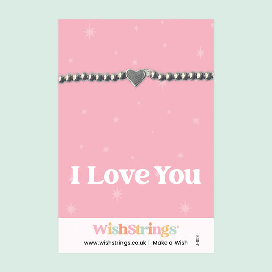 I LOVE YOU - Heart Beaded Bracelet - J059