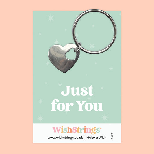 JUST FOR YOU - Heart Keyring - J063-KR