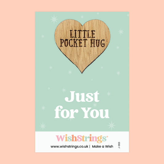 Just For You - Oak Pocket Hug Token | J063