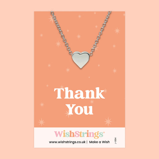 THANK YOU - Heart Necklace - J064