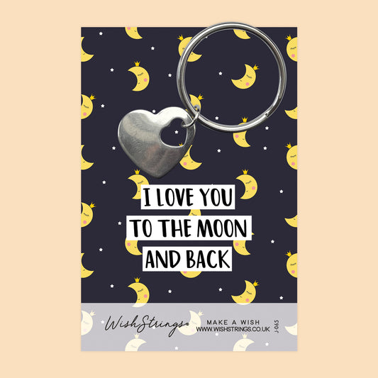 Moon & Back - Heart Keyring - J065-KR