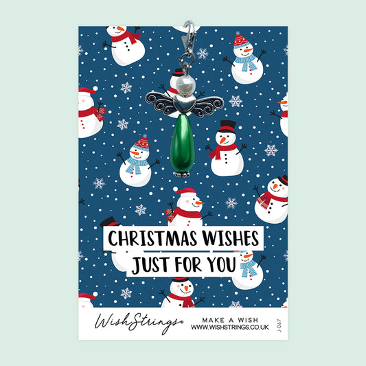 CHRISTMAS SNOWMAN - Wish Angels, Clip on Keepsake | J067