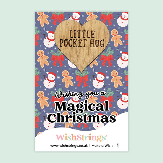 Wishing You a Magical Christmas - Oak Pocket Hug Token (J067) NEW