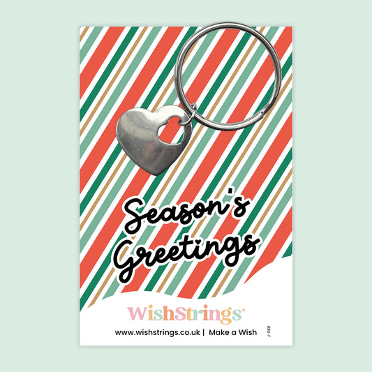 Season’s Greetings - Heart Keyring - J068-KR NEW
