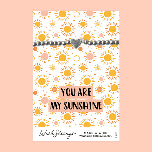 YOU ARE MY SUNSHINE - Heart Beaded Bracelet - J070