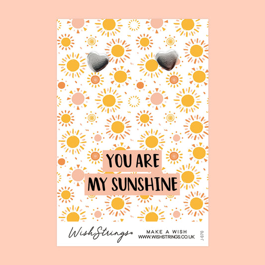 MY SUNSHINE - Heart Stud Earrings | J070