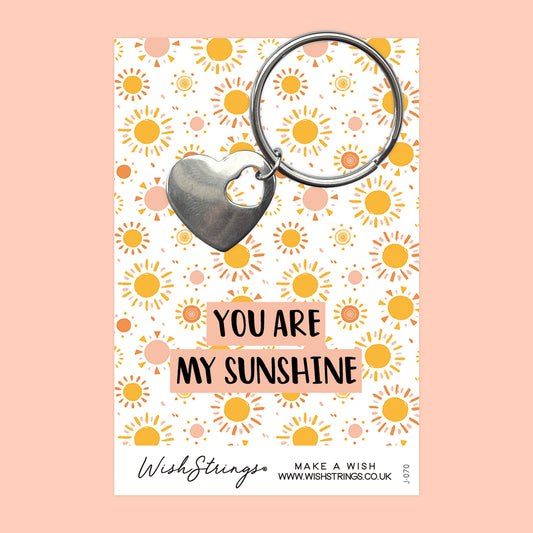 SUNSHINE - Heart Keyring - J070-KR
