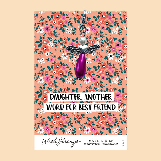 DAUGHTER BEST FRIEND - Wish Angels, Clip on Keepsake | J071