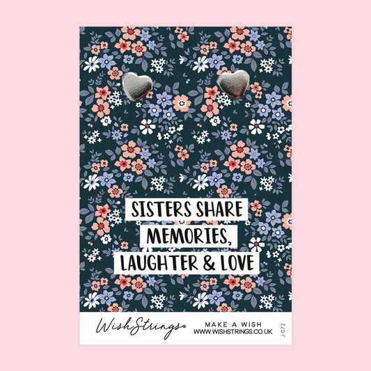 SISTERS SHARE - Heart Stud Earrings | J072
