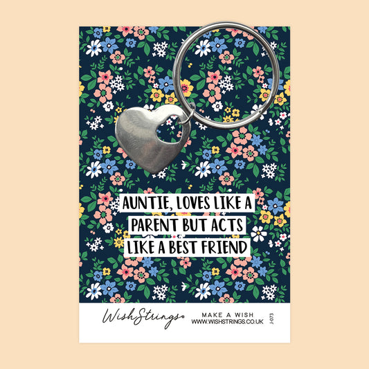 AUNTIE LOVES - HEART KEYRING - J073-KR