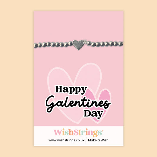 Happy Galentines Day - Heart Beaded Bracelet - J074