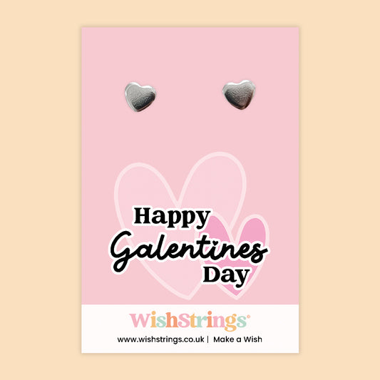 Happy Galentines Day - Heart Stud Earrings | J074