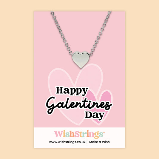 Happy Galentines Day - Heart Necklace - J074