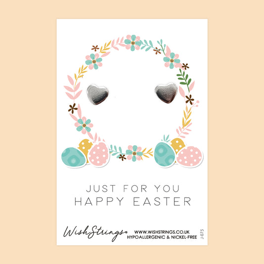 JUST FOR YOU, EASTER - Heart Stud Earrings | J075