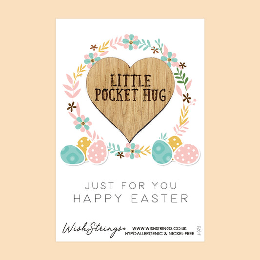 Just for You, Happy Easter - Oak Pocket Hug Token | J075