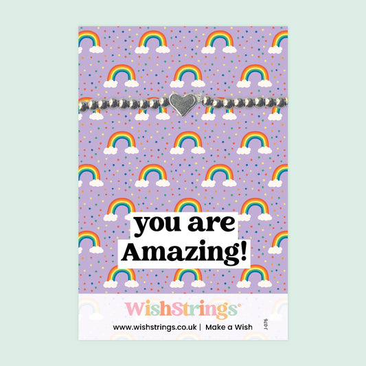 YOU ARE AMAZING - Heart Beaded Bracelet - J076