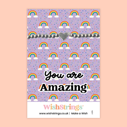 YOU ARE AMAZING - Heart Beaded Bracelet - J076
