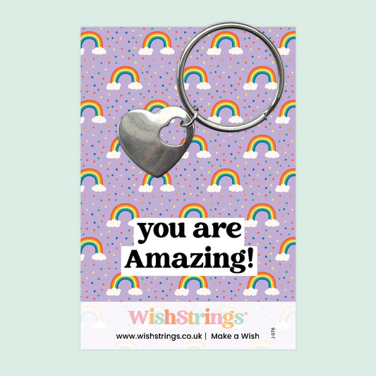 YOU ARE AMAZING - HEART KEYRING - J076-KR