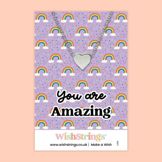 YOU ARE AMAZING - Heart Necklace - J076
