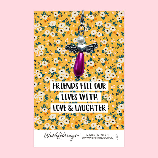 FRIENDS LOVE & LAUGHTER - Wish Angels, Clip on Keepsake | J077