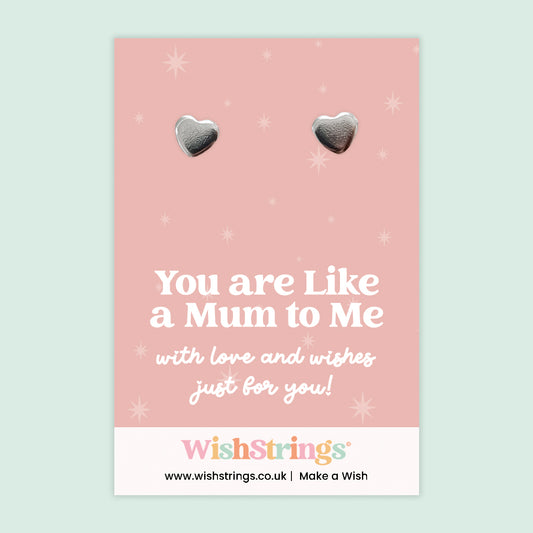 You Are Like a Mum to Me - Heart Stud Earrings | J079
