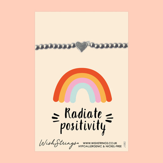 RADIATE POSITIVITY - Heart Beaded Bracelet - J082