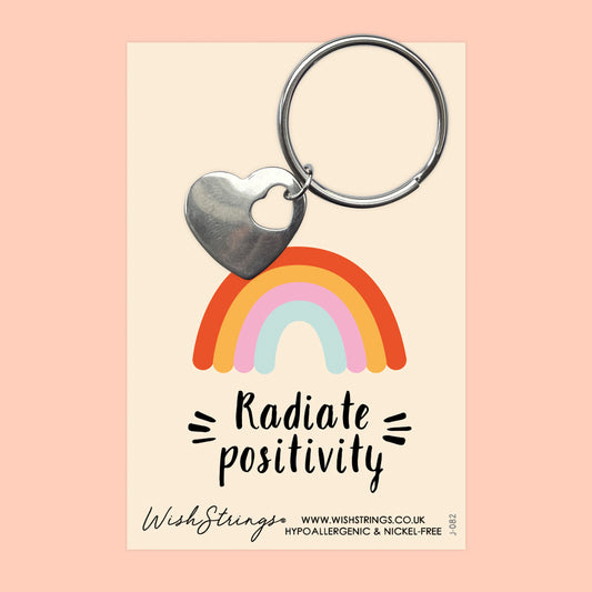 RADIATE POSITIVITY - Heart Keyring - J082-KR