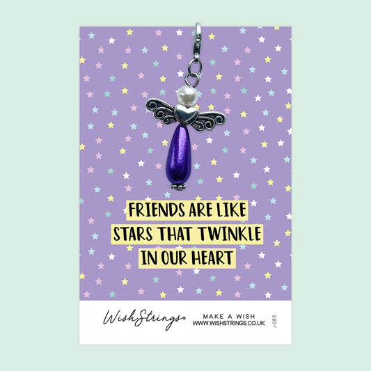 FRIENDS ARE LIKE STARS - Wish Angels, Clip on Keepsake | J083