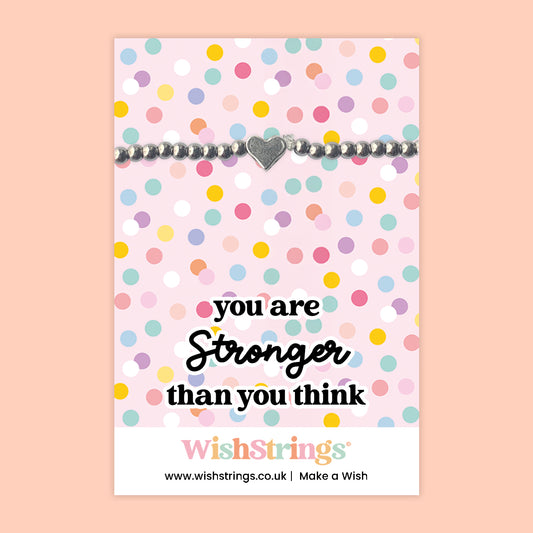 You Are Stronger Than You Think - Heart Beaded Bracelet - J083