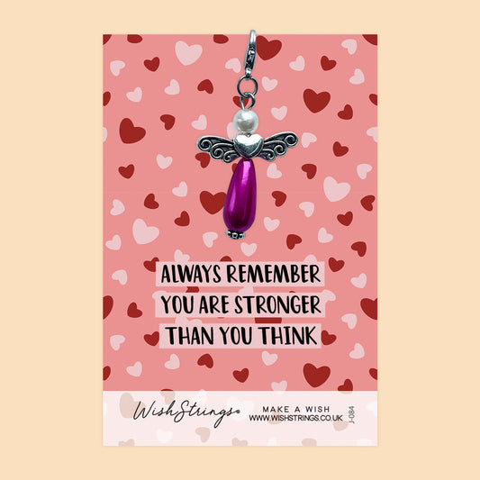 STRONGER THAN YOU THINK - Wish Angels, Clip on Keepsake | J084