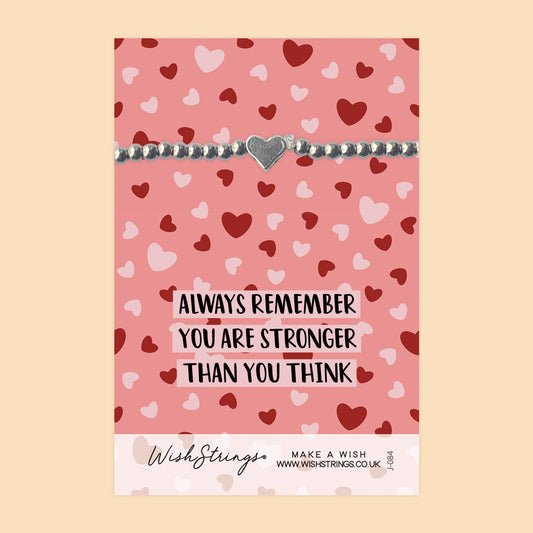 STRONGER THAN YOU THINK - Heart Beaded Bracelet - J084