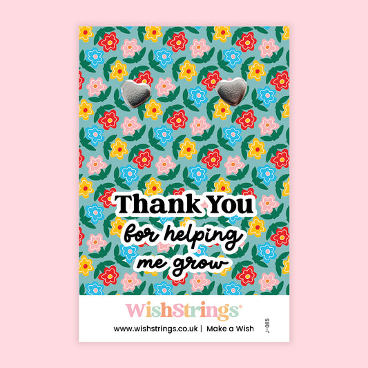 Thank You, helping me grow - Heart Stud Earrings | J085